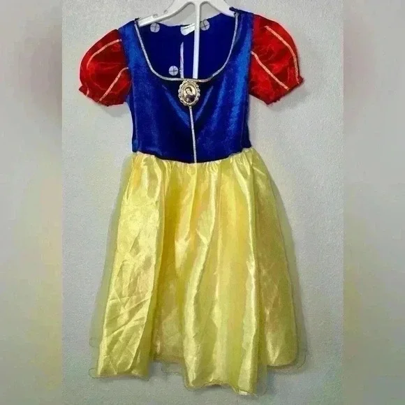 Kids Snow White Princess Costume Dress Red Blue Yellow Fairytale sz 4-6 years - Picture 1 of 3